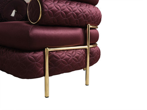 ZETA SOFA & LOVESEAT BURGANDY - ZETA SOFA & LOVESEAT BURGANDY