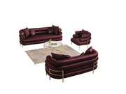 ZETA SOFA & LOVESEAT BURGANDY - ZETA SOFA & LOVESEAT BURGANDY