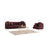 ZETA SOFA & LOVESEAT BURGANDY - ZETA SOFA & LOVESEAT BURGANDY