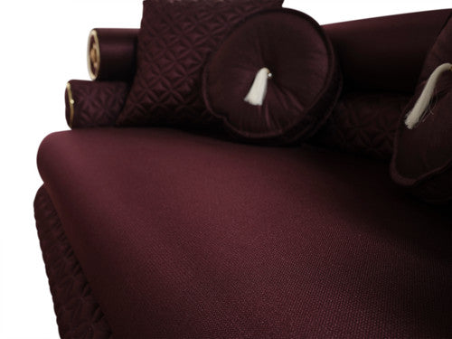 ZETA SOFA & LOVESEAT BURGANDY - ZETA SOFA & LOVESEAT BURGANDY