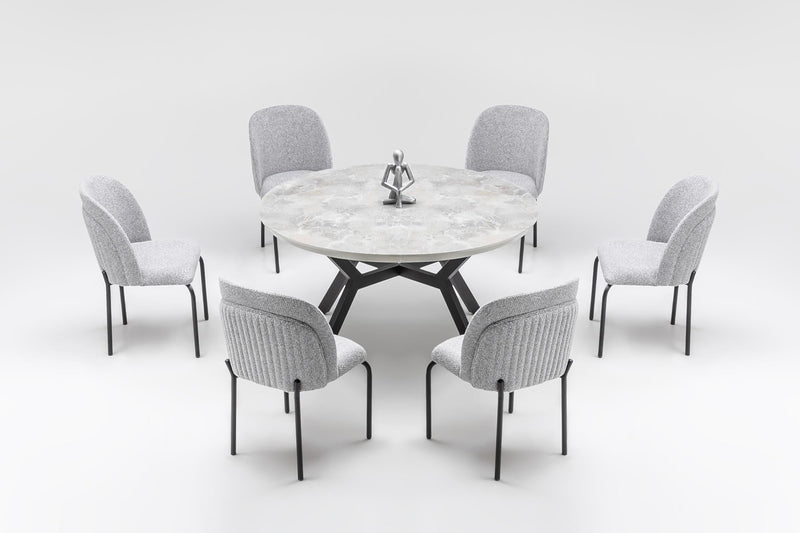 Zirkon Diningroom (Dining Table & 6 Dining Chair) - 115-ZIR-SET