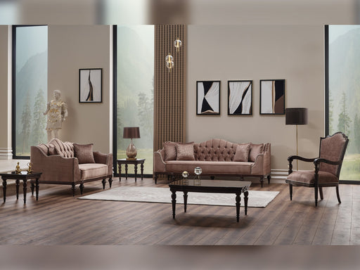 Zumrut 3-pieces (Sofa & Loveseat & Chair) Livingroom Set Light Brown in Light Brown - 101-ZUM-AQUA3720-3L21