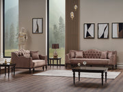 Zumrut 3-pieces (Sofa & Loveseat & Chair) Livingroom Set Light Brown in Light Brown - 101-ZUM-AQUA3720-3L21