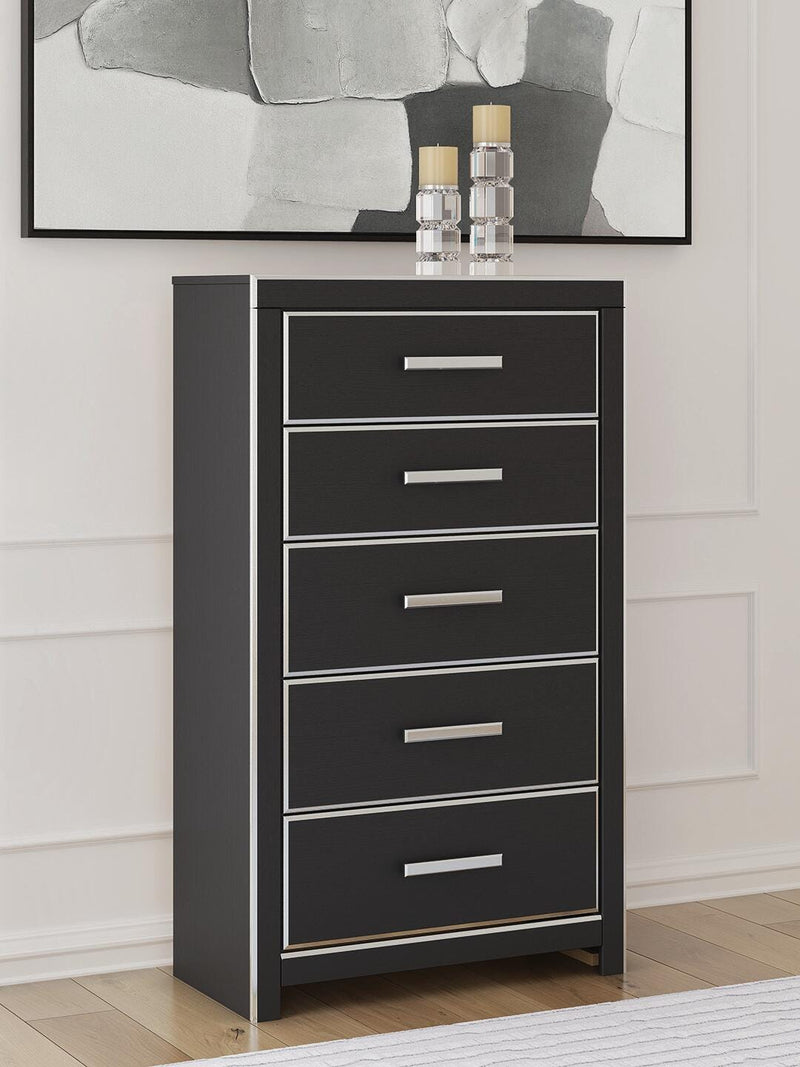 Zuraleus Black Chest of Drawers - PCB3380-46