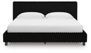 Zuraleus Black King Upholstered Bed, Dresser and Nightstand - PCB3380B17