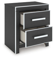 Zuraleus Black King Upholstered Bed, Dresser and Nightstand - PCB3380B17