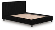 Zuraleus Black Queen Upholstered Bed, Dresser and Nightstand - PCB3380B15