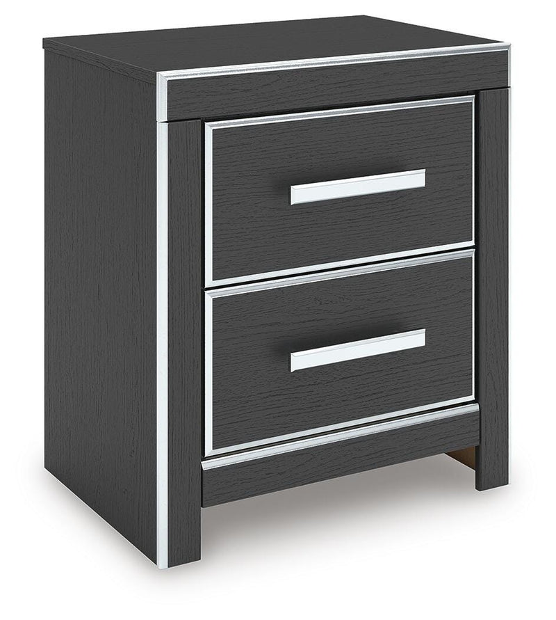 Zuraleus Black Queen Upholstered Bed, Dresser and Nightstand - PCB3380B15