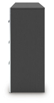 Zuraleus Black Queen Upholstered Bed, Dresser and Nightstand - PCB3380B15