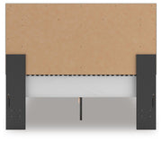 Zuraleus Black Queen Upholstered Panel Platform Bed - PCB3380B2