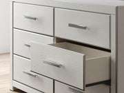 Zuraleus California King Upholstered Bed and Dresser in White - PKG022861