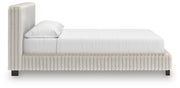 Zuraleus California King Upholstered Bed, Dresser and Mirror in White - PKG022855