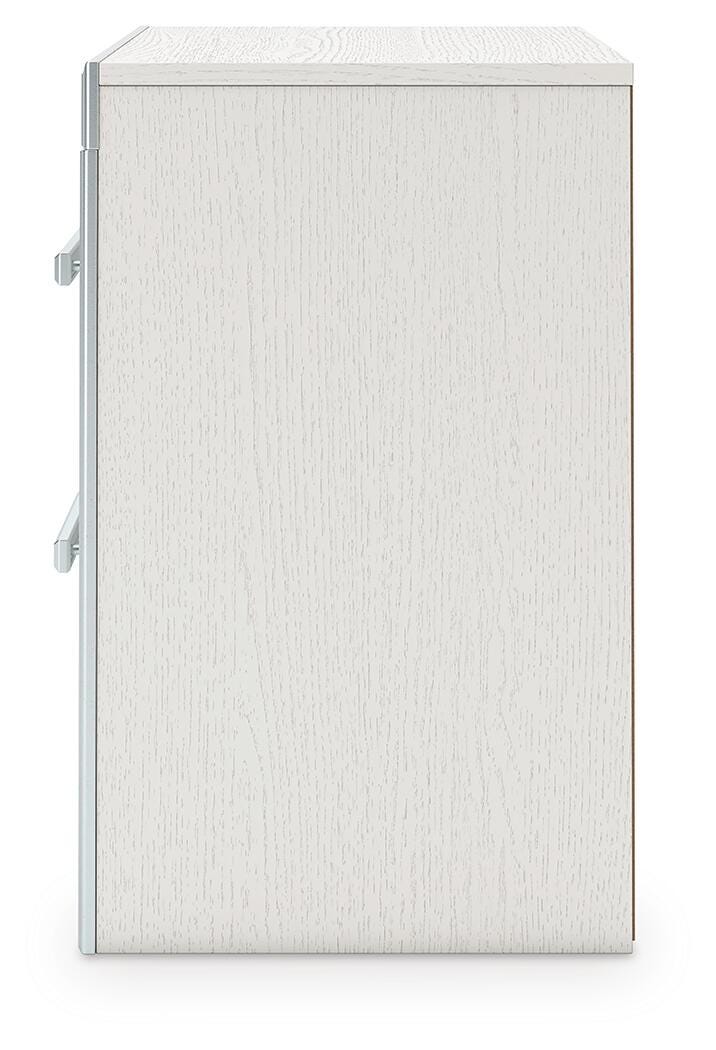 Zuraleus California King Upholstered Bed, Dresser and Nightstand in White - PKG022862