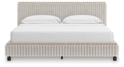 Zuraleus California King Upholstered Bed, Dresser, Mirror and Chest in White - PKG022859