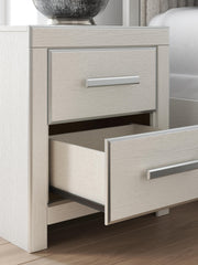 Zuraleus California King Upholstered Bed, Dresser, Mirror and Nightstand in White - PKG022858