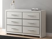 Zuraleus King Upholstered Bed and Dresser in White - PKG022853