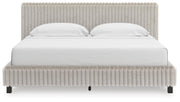 Zuraleus King Upholstered Bed, Dresser and Mirror in White - PKG022847