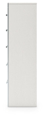Zuraleus King Upholstered Bed, Dresser, Mirror and Chest in White - PKG022851