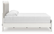 Zuraleus King Upholstered Panel Bed, Dresser and Chest in White - PKG022832