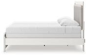Zuraleus King Upholstered Panel Bed, Dresser, Mirror and Nightstand - PCB3381B17