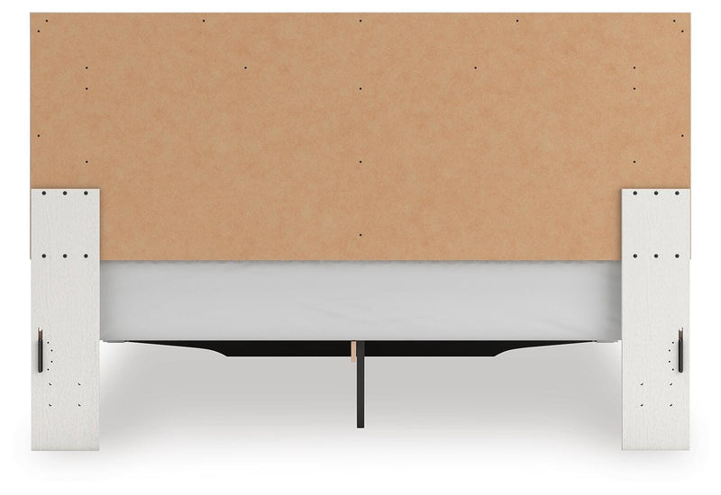 Zuraleus King Upholstered Panel Platform Storage Bed, Dresser and Chest in White - PKG022824