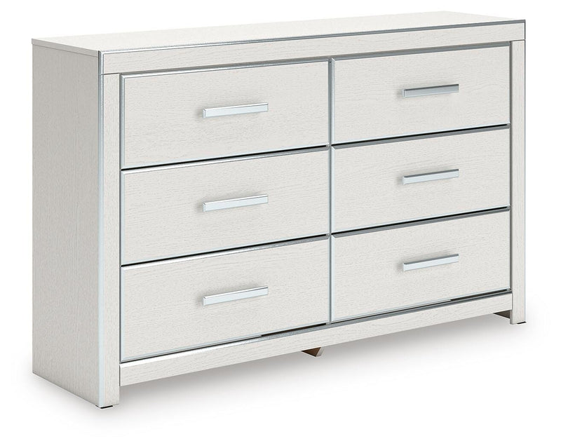 Zuraleus King Upholstered Panel Platform Storage Bed, Dresser and Chest in White - PKG022824