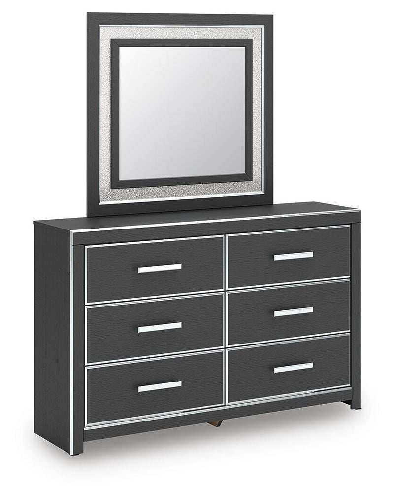 Zuraleus Queen Upholstered Bed, Dresser, Mirror and Nightstand - PCB3380B21
