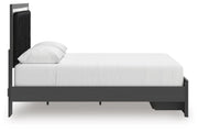 Zuraleus Queen Upholstered Panel Platform Storage Bed, Dresser and Mirror - PCB3380B5