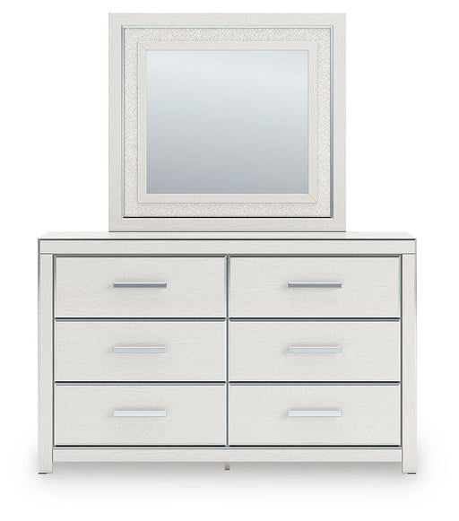Zuraleus Queen Upholstered Panel Platform Storage Bed, Dresser and Mirror - PCB3381B5