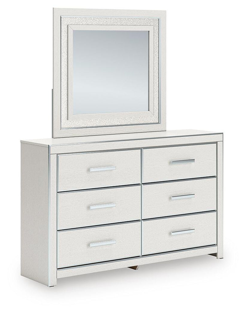 Zuraleus Queen Upholstered Platform Bed, Dresser, Mirror and Nightstand - B3381B18