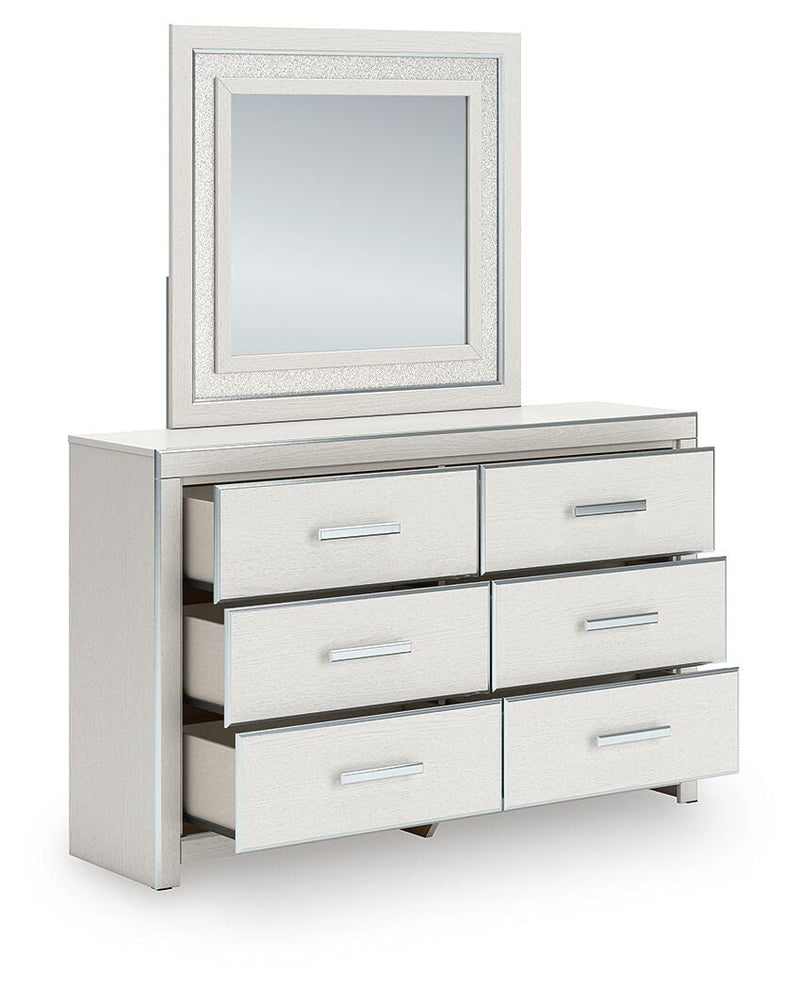 Zuraleus White Dresser and Mirror - PCB3381B1
