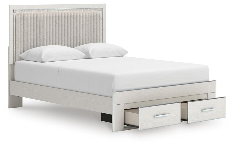 Zuraleus White Queen Storage Bed, Dresser, Mirror and Nightstand - PCB3381B15