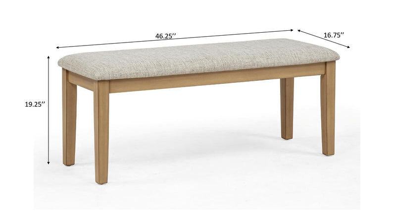 Zurich 6PC (Table & 4 Chairs & Bench) - D200-6PC