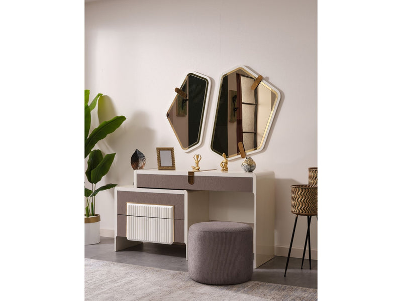 Zurich Bedroom (Queen Frame With Headboard & Dresser With Mirror & 2 Nightstand) - 120-ZUR-SET