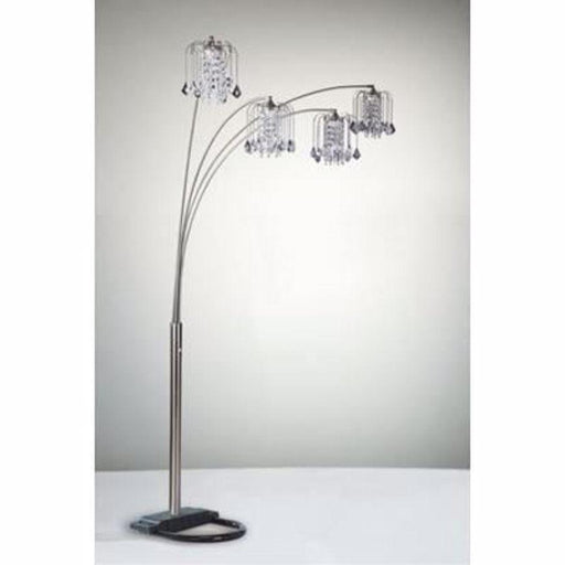 Rain Drop Arc Pewter 84" Floor Lamp - Lara Furniture