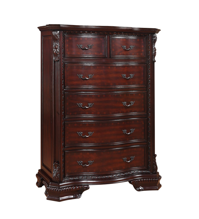 Sheffield Dark Cherry Chest - Lara Furniture