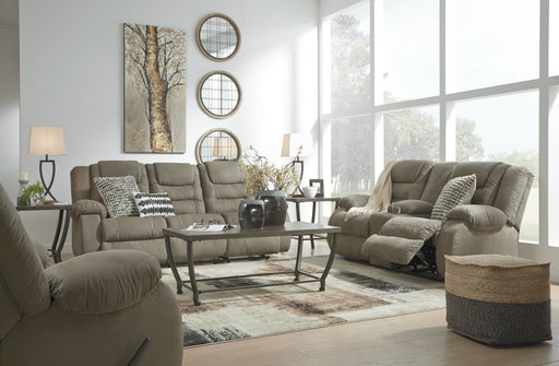 McCade Cobblestone Reclining Living Room Set - Lara Furniture