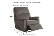 Nerviano Gray Recliner - Lara FurnitureRecliner