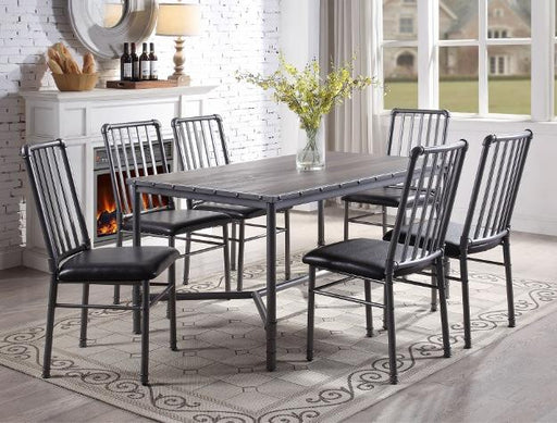Devar Gray Metal Side Chair, Set of 2 - Lara Furniture