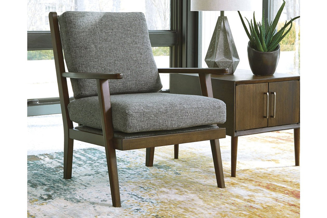 Zardoni Charcoal Accent Chair - Lara Furniture