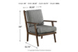 Zardoni Charcoal Accent Chair - Lara Furniture
