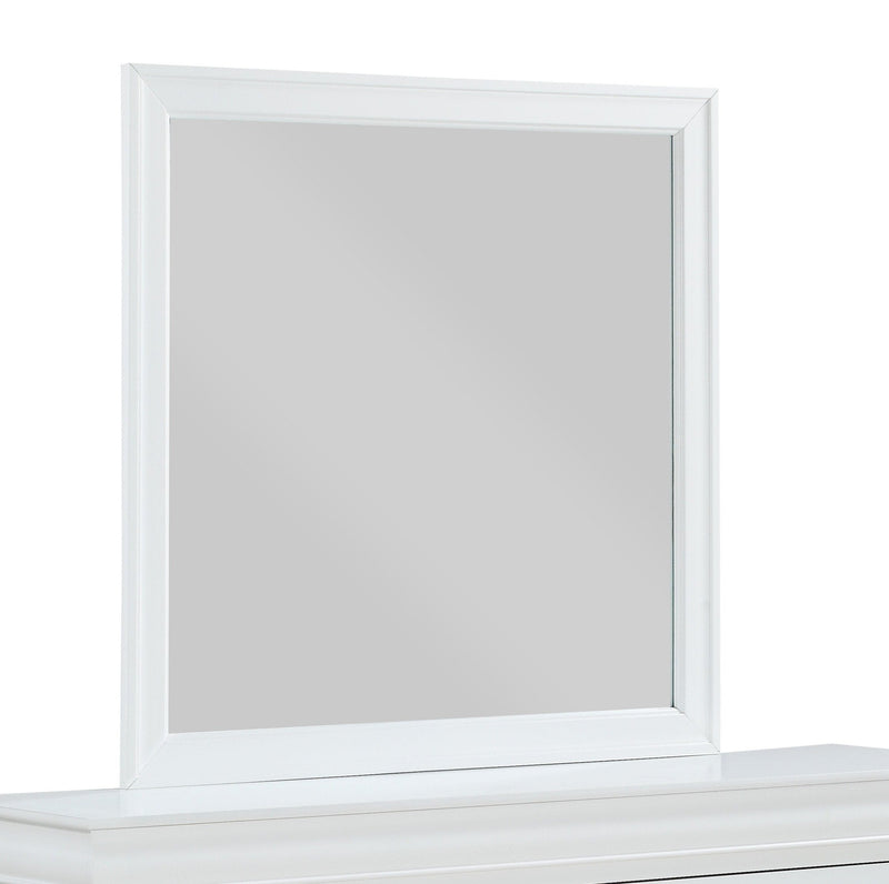Louis Philip White Mirror - Lara FurnitureMirror
