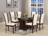 Camelia White-Espresso Rectangular Dining Set - Lara Furniture