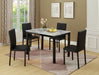 Aiden Black/White 5-Piece Dining Set - Lara Furniture