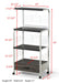 Kitchen Shelf White/Gray on Casters - Lara Furniture