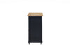 Grady Black/Light Brown Kitchen Cart - Lara Furniture