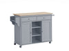 Grady Gray/Light Brown Kitchen Cart - Lara Furniture