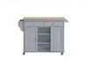 Grady Gray/Light Brown Kitchen Cart - Lara Furniture