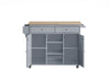 Grady Gray/Light Brown Kitchen Cart - Lara Furniture