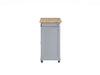 Grady Gray/Light Brown Kitchen Cart - Lara Furniture